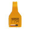 An orange tester/puller tool with a plastic housing and two metal probes for automotive fuses.