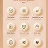 Previews of features for a portable heated shawl and wearable electric blanket including rapid heating, mobile heating, water