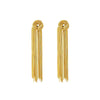 Pair of gold geometric tassel drop earrings