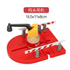 A wooden train station accessory set featuring an airport and gas station model.