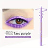 Lápiz delineador de ojos mate, impermeable, color #02 Taro púrpura para ojos dulces y suaves.