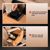 Instructions for installing water-absorbing and shock-absorbing pads in a car armrest cushion.
