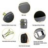 A set of camping cookware including a pot, lid, and accessories designed for outdoor use.