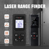 A black Ttaka7 laser range finder device is shown next to its battery and display options.