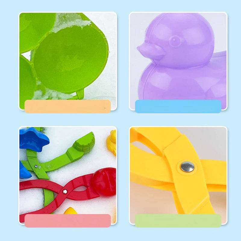 A set of colorful duck-shaped rice molds for making fun sushi and snowballs.