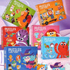 A box of 6-in-1 chunky puzzles featuring various themes and large chunks for children's educational play.