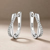 Par de argollas torcidas de plata esterlina S925 con zircons