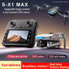 S-X1 MAX 4K GPS drone with a large screen display and 3-axis gimbal in flight.