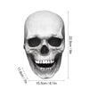 Máscara de calavera realista de cabeza completa que muestra la estructura facial y la capacidad de movimiento de la mandíbula