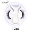 A white magnetic eyelash kit with a precision tweezer tool for applying false eyelashes.