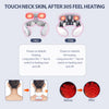 A device for touch neck skin heating, showing before and after results.