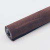 Roll of dark brown suede fabric for car interiors, sofa patching, and crafts.