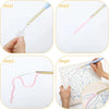 A four-step process showing how to use a punch needle embroidery kit to create a cute animal design.