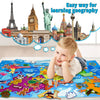 A colorful felt story board set featuring various zoo animals for interactive learning.