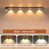 Mustan 50 cm LED-kaapin alusvalon lämpimät, neutraalit ja valkoiset valot