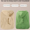 A beige dinosaur-themed baby windproof carrier and stroller blanket shown in two colors.