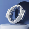 A white full body massage roller with blue massage beads and detachable handles is shown against a dark blue background.