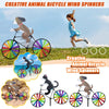 Creative animal bicycle wind spinners featuring dogs and cats for garden decoration