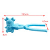 Light blue duck-shaped rice mold with measurements showing its size.