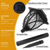 Outdoor solar garden path lights featuring a polysilicon panel, battery lamp, lampshade, and ground pole.