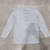 Gray men's casual long-sleeve shirt shown from the back