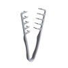 A silver volumizing wide-tooth styling comb for men with a Korea style seam covering design.
