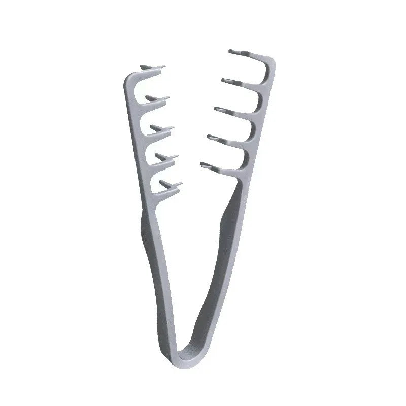 A silver volumizing wide-tooth styling comb for men with a Korea style seam covering design.