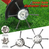 A close-up view of a 5mm inner hole diameter steel wire brush trimmer head with multiple wires and a mounting plate.