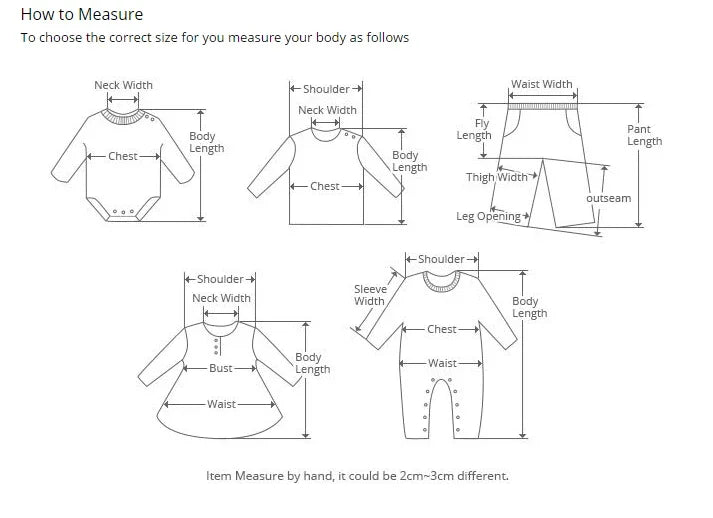 Diagrams showing how to measure the body for choosing the correct size of a cozy knit turtleneck sweater for kids.