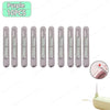 A set of purple needle threaders and seam rippers, packaged as 10 pieces.