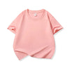 A light pink short-sleeve t-shirt laid flat, showing the soft fabric and classic fit.