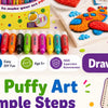 A set of Magic Popcorn Pens used for 3D puffy textured drawing art in cards and crafts.