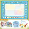 Oversized Magic Water Drawing Mat for Kids featuring happy letters and various drawing tools