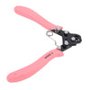 A pink one-step wire looping pliers with a black handle and silver wire loop.