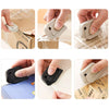 Close-up shots show a ceramic blade cutter with a magnetic lock being used to cut materials like cardboard and paper.