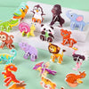 A collection of 30 colorful 3D foam animal puzzle pieces for children learning and creative play.