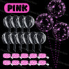 Pink LED light-up balloons with pre-strung lights for celebrations