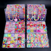 A collection of 500 DIY jewelry making beads in various colors and shapes packaged in clear plastic compartments.