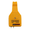 A yellow automotive fuse tester and puller tool with a plastic body and two metal probes.