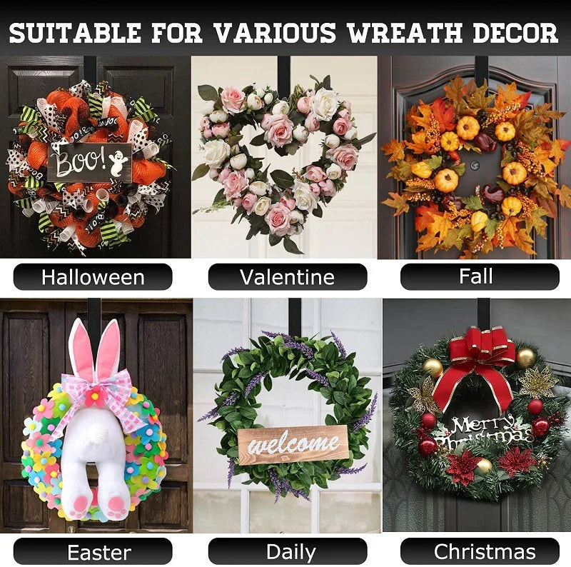 Ulike dekorative kranser til Halloween, Valentinsdag, høst, påske, hverdag og jul