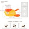 Juguete para perros en forma de pato amarillo, con diseño de comedero lento, apto para perros de 3 a 50 kg.