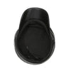 Black PU leather beret hat with an adjustable fit shown from the top view.