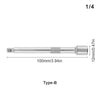 Chrome steel socket extension bar with a 100mm length and 12mm diameter, labeled Type-B.