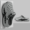 A gray men's EVA slip-on sandal with a cushioned platform sole shown from the side.