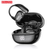 Trådløse Bluetooth-ørepropper ERAZER XT66PRO i svart med ladeveske og halsstropp.