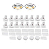 A set of magnetic cabinet safety locks and keys, including 16 locks and 4 keys.