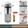 Stainless steel sink drain stopper with a fine copper bounce core and ABS plating body
