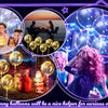 A collage showing people celebrating with shiny light-up balloons for various occasions.