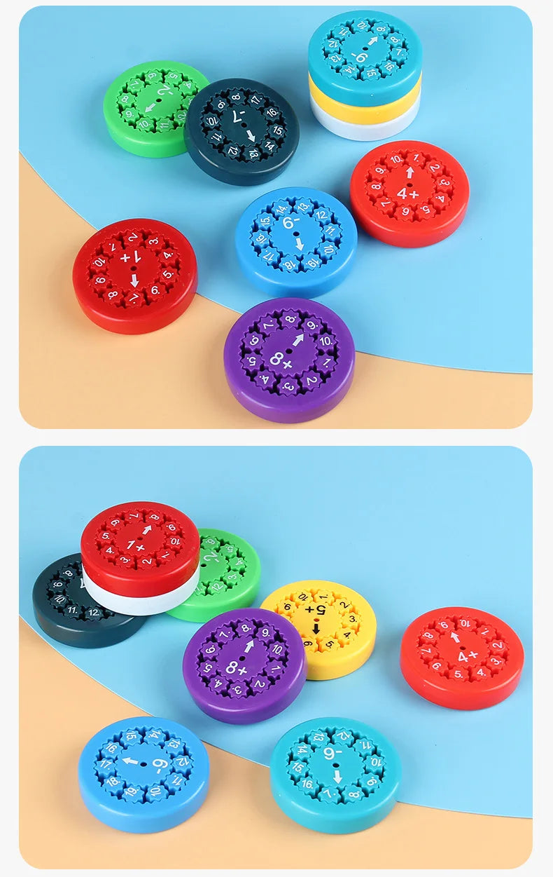 Samling av fargerike matte-fidget-spinnere i grønt, svart, rødt, lilla, gult og blått.