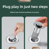 Demonstration showing how to install a new bounce core into a press-type sink drain stopper in two steps